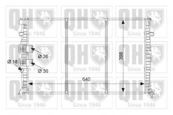 QUINTON HAZELL QER2491 Радиатор, охлаждение двигателя 
