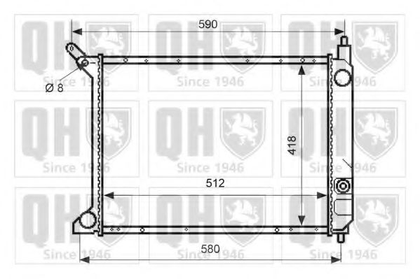 QUINTON HAZELL QER2496 Радиатор, охлаждение двигателя для ROVER (Ровер) QUINTON HAZELL QER2496 Радиатор, охлаждение двигателя для ROVER (Ровер)