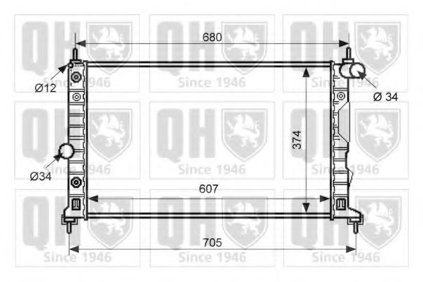 QUINTON HAZELL QER2498 Радиатор, охлаждение двигателя 
