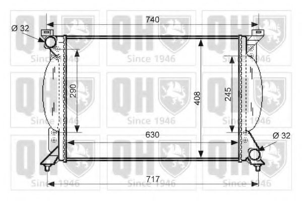 QUINTON HAZELL QER2536 Радиатор, охлаждение двигателя 