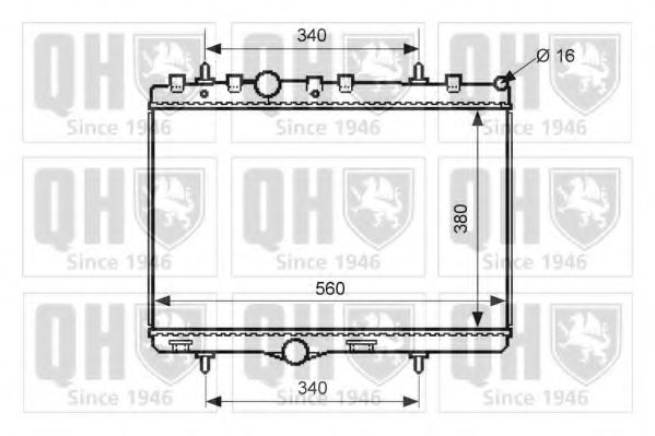 QUINTON HAZELL QER2545 Радиатор, охлаждение двигателя для PEUGEOT (Пежо) QUINTON HAZELL QER2545 Радиатор, охлаждение двигателя для PEUGEOT (Пежо)