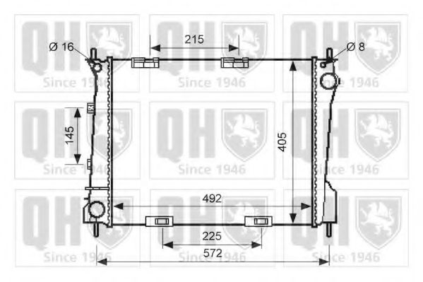 QUINTON HAZELL QER2547 Радиатор, охлаждение двигателя 