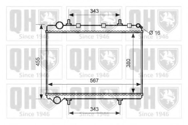 QUINTON HAZELL QER2586 Радиатор, охлаждение двигателя для PEUGEOT (Пежо) QUINTON HAZELL QER2586 Радиатор, охлаждение двигателя для PEUGEOT (Пежо)