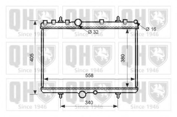 QUINTON HAZELL QER2587 Радиатор, охлаждение двигателя для PEUGEOT 407 (Пежо 407) QUINTON HAZELL QER2587 Радиатор, охлаждение двигателя для PEUGEOT 407 (Пежо 407)
