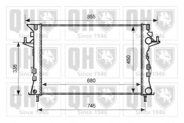 QUINTON HAZELL QER2608 Радиатор, охлаждение двигателя 