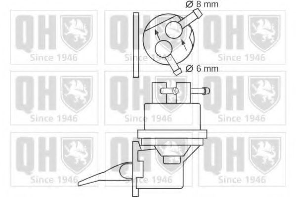 QUINTON HAZELL QFP239 Топливный насос для AUDI 80 (Ауди 80) QUINTON HAZELL QFP239 Топливный насос для AUDI 80 (Ауди 80)