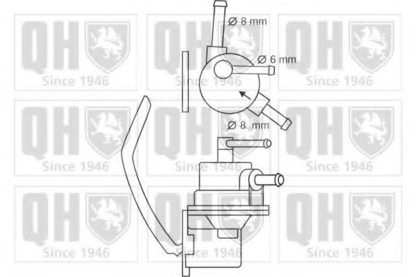 QUINTON HAZELL QFP256 Топливный насос для MAZDA 626 III (Мазда 626 3) QUINTON HAZELL QFP256 Топливный насос для MAZDA 626 III (Мазда 626 3)