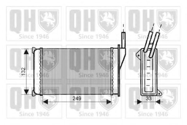 QUINTON HAZELL QHR2023 Теплообменник, отопление салона для FORD GRANADA (Форд Гранада) QUINTON HAZELL QHR2023 Теплообменник, отопление салона для FORD GRANADA (Форд Гранада)
