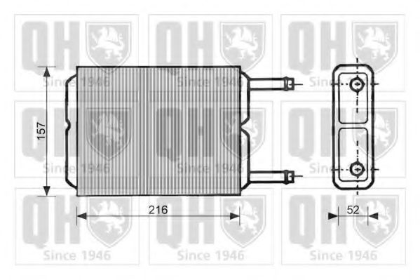QUINTON HAZELL QHR2046 Теплообменник, отопление салона для MAZDA (Мазда) QUINTON HAZELL QHR2046 Теплообменник, отопление салона для MAZDA (Мазда)