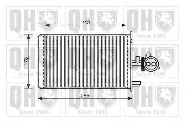 QUINTON HAZELL QHR2064 Теплообменник, отопление салона для PEUGEOT (Пежо) QUINTON HAZELL QHR2064 Теплообменник, отопление салона для PEUGEOT (Пежо)