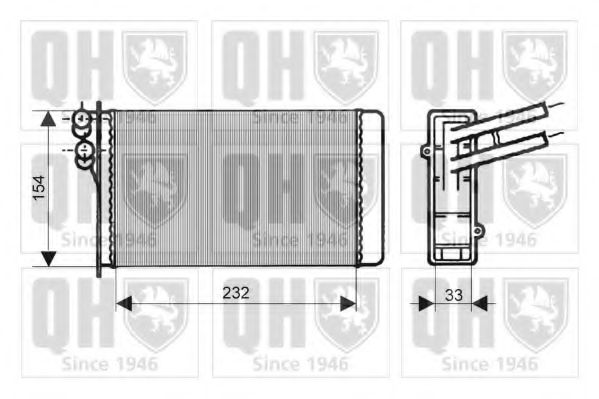 QUINTON HAZELL QHR2071 Теплообменник, отопление салона для AUDI 90 (Ауди 90) QUINTON HAZELL QHR2071 Теплообменник, отопление салона для AUDI 90 (Ауди 90)