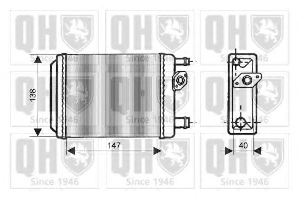 QUINTON HAZELL QHR2075 Теплообменник, отопление салона для RENAULT LE CAR (Рено Лэ cар) QUINTON HAZELL QHR2075 Теплообменник, отопление салона для RENAULT LE CAR (Рено Лэ cар)
