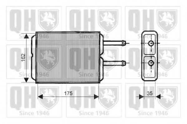 QUINTON HAZELL QHR2081 Теплообменник, отопление салона для MAZDA 626 III (Мазда 626 3) QUINTON HAZELL QHR2081 Теплообменник, отопление салона для MAZDA 626 III (Мазда 626 3)
