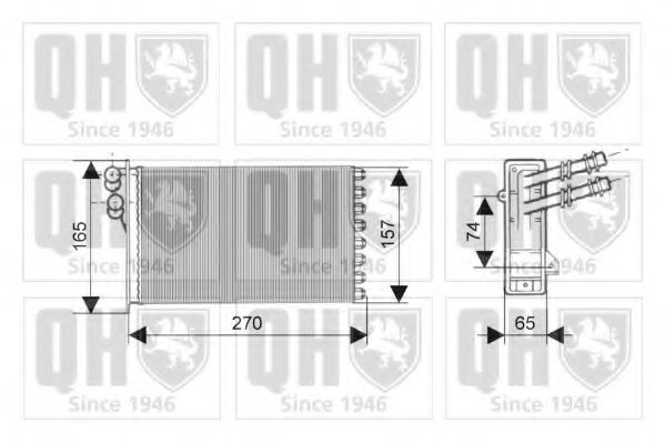 QUINTON HAZELL QHR2149 Теплообменник, отопление салона для AUDI TT (Ауди Тт) QUINTON HAZELL QHR2149 Теплообменник, отопление салона для AUDI TT (Ауди Тт)