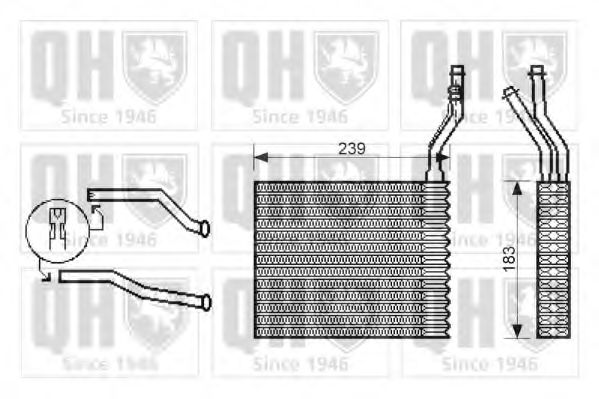 QUINTON HAZELL QHR2203 Теплообменник, отопление салона для MAZDA (Мазда) QUINTON HAZELL QHR2203 Теплообменник, отопление салона для MAZDA (Мазда)