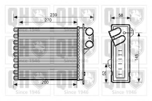 QUINTON HAZELL QHR2264 Теплообменник, отопление салона для DACIA SANDERO (Дача Сандэро) QUINTON HAZELL QHR2264 Теплообменник, отопление салона для DACIA SANDERO (Дача Сандэро)