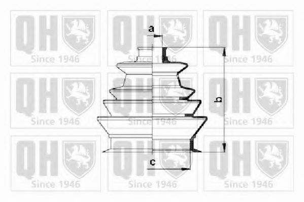QUINTON HAZELL QJB124 Комплект пылника, приводной вал для AUDI 80 (Ауди 80) QUINTON HAZELL QJB124 Комплект пылника, приводной вал для AUDI 80 (Ауди 80)