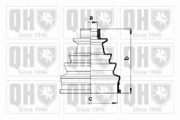 QUINTON HAZELL QJB450 Комплект пылника, приводной вал для SEAT TOLEDO (Сеат Толэдо) QUINTON HAZELL QJB450 Комплект пылника, приводной вал для SEAT TOLEDO (Сеат Толэдо)