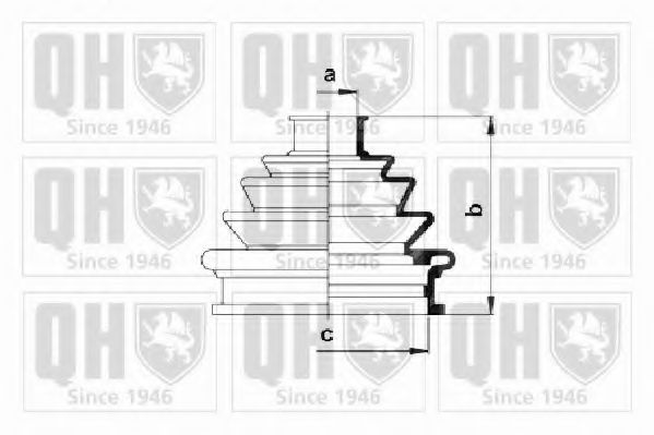 QUINTON HAZELL QJB482 Комплект пылника, приводной вал для AUDI 90 (Ауди 90) QUINTON HAZELL QJB482 Комплект пылника, приводной вал для AUDI 90 (Ауди 90)