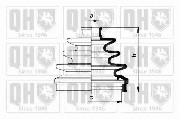QUINTON HAZELL QJB495 Комплект пылника, приводной вал для HONDA PRELUDE III (Хонда Прэлудэ 3) QUINTON HAZELL QJB495 Комплект пылника, приводной вал для HONDA PRELUDE III (Хонда Прэлудэ 3)