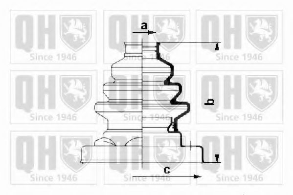 QUINTON HAZELL QJB542 Комплект пылника, приводной вал для BMW 7 (Бмв 7) QUINTON HAZELL QJB542 Комплект пылника, приводной вал для BMW 7 (Бмв 7)