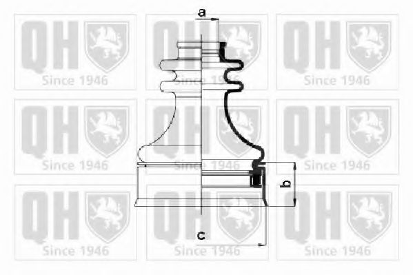 QUINTON HAZELL QJB568 Комплект пылника, приводной вал для RENAULT CLIO I (Рено Cлио и) QUINTON HAZELL QJB568 Комплект пылника, приводной вал для RENAULT CLIO I (Рено Cлио и)