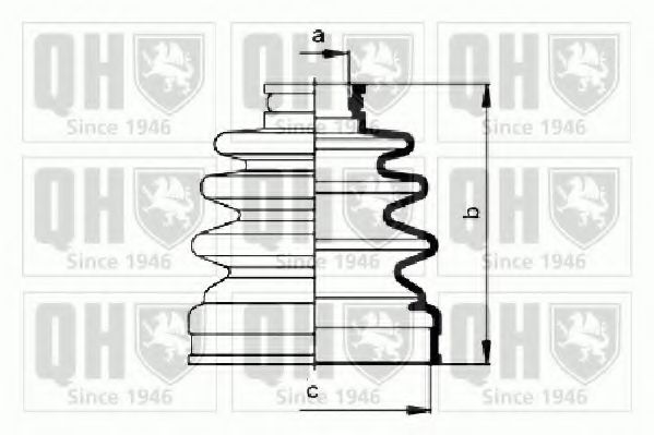 QUINTON HAZELL QJB793 Комплект пылника, приводной вал для KIA CARENS II (Киа Каренс 2)