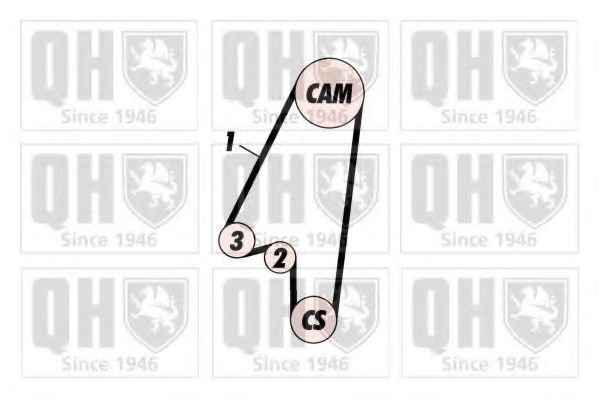 QUINTON HAZELL QBK349 Комплект ремня ГРМ 