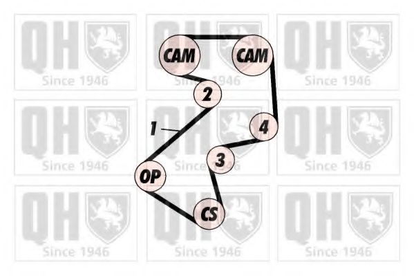 QUINTON HAZELL QBK362 Комплект ремня ГРМ 
