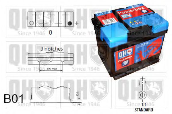 QUINTON HAZELL QBT1133 Стартерная аккумуляторная батарея для FORD USA PROBE II (Форд сша Пробэ 2) QUINTON HAZELL QBT1133 Стартерная аккумуляторная батарея для FORD USA PROBE II (Форд сша Пробэ 2)