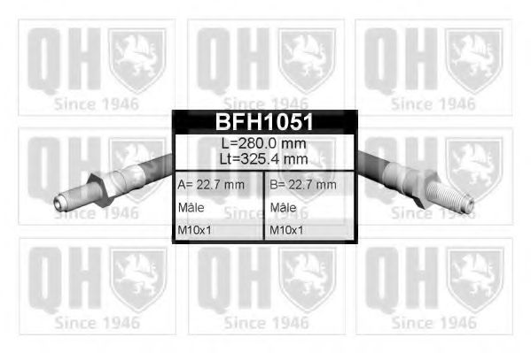 QUINTON HAZELL BFH1051 Тормозной шланг для FORD (Форд) QUINTON HAZELL BFH1051 Тормозной шланг для FORD (Форд)
