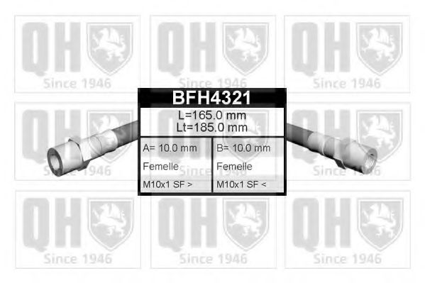 QUINTON HAZELL BFH4321 Тормозной шланг для VOLKSWAGEN T4 MULTIVAN (Фольксваген Т4 мултиvан) QUINTON HAZELL BFH4321 Тормозной шланг для VOLKSWAGEN T4 MULTIVAN (Фольксваген Т4 мултиvан)
