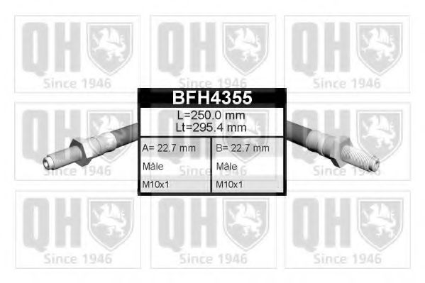 QUINTON HAZELL BFH4355 Тормозной шланг для ROVER 2000-3500 (Ровер 2000-3500) QUINTON HAZELL BFH4355 Тормозной шланг для ROVER 2000-3500 (Ровер 2000-3500)