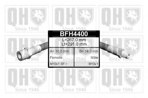 QUINTON HAZELL BFH4400 Тормозной шланг для VOLKSWAGEN GOLF (Фольксваген Голф) QUINTON HAZELL BFH4400 Тормозной шланг для VOLKSWAGEN GOLF (Фольксваген Голф)