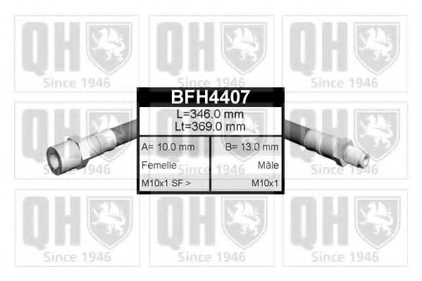 QUINTON HAZELL BFH4407 Тормозной шланг для MERCEDES-BENZ E-CLASS (Мэрcэдэс-бэнз Е класс) QUINTON HAZELL BFH4407 Тормозной шланг для MERCEDES-BENZ E-CLASS (Мэрcэдэс-бэнз Е класс)