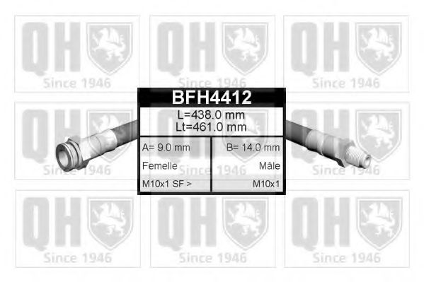 QUINTON HAZELL BFH4412 Тормозной шланг для FIAT PANDA (Фиат Панда) QUINTON HAZELL BFH4412 Тормозной шланг для FIAT PANDA (Фиат Панда)