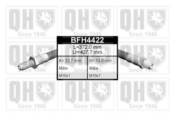QUINTON HAZELL BFH4422 Тормозной шланг для FORD ORION II (Форд Орион 2) QUINTON HAZELL BFH4422 Тормозной шланг для FORD ORION II (Форд Орион 2)