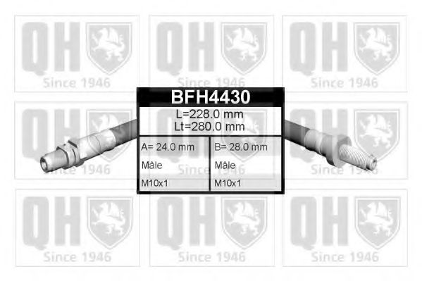QUINTON HAZELL BFH4430 Тормозной шланг для FORD ORION II (Форд Орион 2) QUINTON HAZELL BFH4430 Тормозной шланг для FORD ORION II (Форд Орион 2)