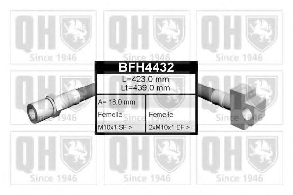 QUINTON HAZELL BFH4432 Тормозной шланг для FORD TRANSIT (Форд Трансит) QUINTON HAZELL BFH4432 Тормозной шланг для FORD TRANSIT (Форд Трансит)