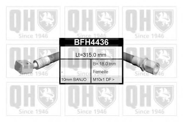 QUINTON HAZELL BFH4436 Тормозной шланг для OPEL CORSA A (Опель Cорса а) QUINTON HAZELL BFH4436 Тормозной шланг для OPEL CORSA A (Опель Cорса а)