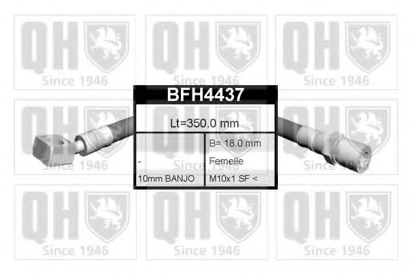 QUINTON HAZELL BFH4437 Тормозной шланг для SAAB 900 II (Сааб 900 2) QUINTON HAZELL BFH4437 Тормозной шланг для SAAB 900 II (Сааб 900 2)