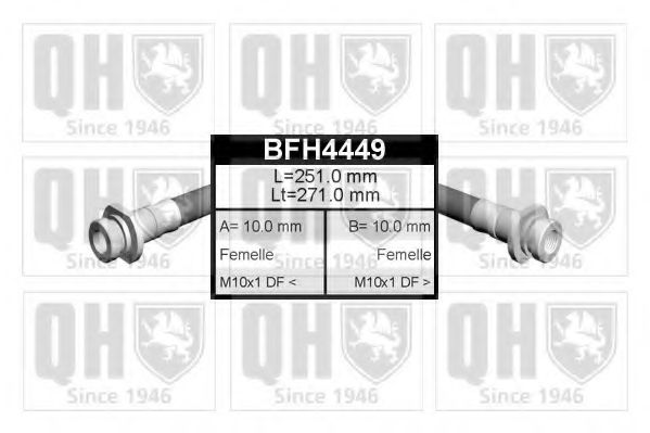 QUINTON HAZELL BFH4449 Тормозной шланг для MAZDA GLC II (Мазда Глc 2) QUINTON HAZELL BFH4449 Тормозной шланг для MAZDA GLC II (Мазда Глc 2)