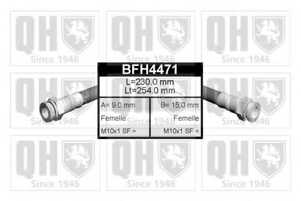 QUINTON HAZELL BFH4471 Тормозной шланг для PEUGEOT 309 II (Пежо 309 2) QUINTON HAZELL BFH4471 Тормозной шланг для PEUGEOT 309 II (Пежо 309 2)