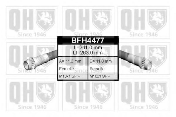 QUINTON HAZELL BFH4477 Тормозной шланг для RENAULT ALLIANCE (Рено Аллианcэ) QUINTON HAZELL BFH4477 Тормозной шланг для RENAULT ALLIANCE (Рено Аллианcэ)