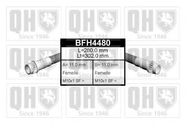 QUINTON HAZELL BFH4480 Тормозной шланг для DACIA SANDERO (Дача Сандэро) QUINTON HAZELL BFH4480 Тормозной шланг для DACIA SANDERO (Дача Сандэро)