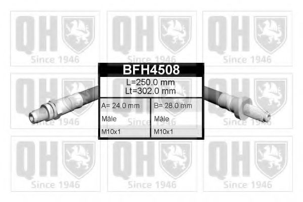 QUINTON HAZELL BFH4508 Тормозной шланг для FORD ORION II (Форд Орион 2) QUINTON HAZELL BFH4508 Тормозной шланг для FORD ORION II (Форд Орион 2)