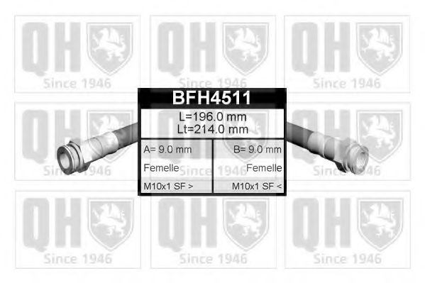 QUINTON HAZELL BFH4511 Тормозной шланг для FIAT (Фиат) QUINTON HAZELL BFH4511 Тормозной шланг для FIAT (Фиат)