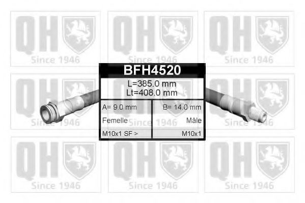 QUINTON HAZELL BFH4520 Тормозной шланг для FIAT TIPO (Фиат Типо) QUINTON HAZELL BFH4520 Тормозной шланг для FIAT TIPO (Фиат Типо)