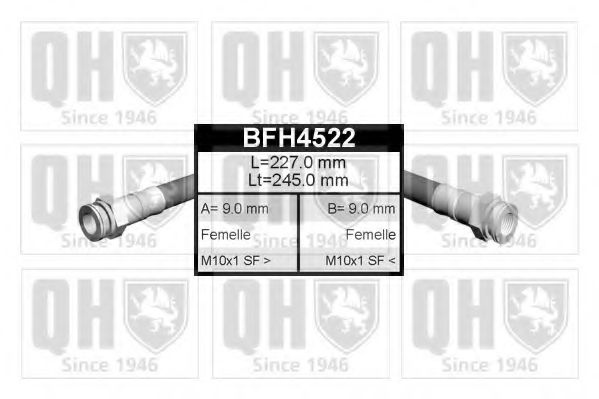 QUINTON HAZELL BFH4522 Тормозной шланг для FIAT TEMPRA (Фиат Тэмпра) QUINTON HAZELL BFH4522 Тормозной шланг для FIAT TEMPRA (Фиат Тэмпра)