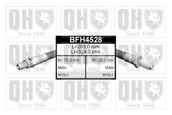 QUINTON HAZELL BFH4528 Тормозной шланг для FORD FIESTA (Форд Фиэста) QUINTON HAZELL BFH4528 Тормозной шланг для FORD FIESTA (Форд Фиэста)